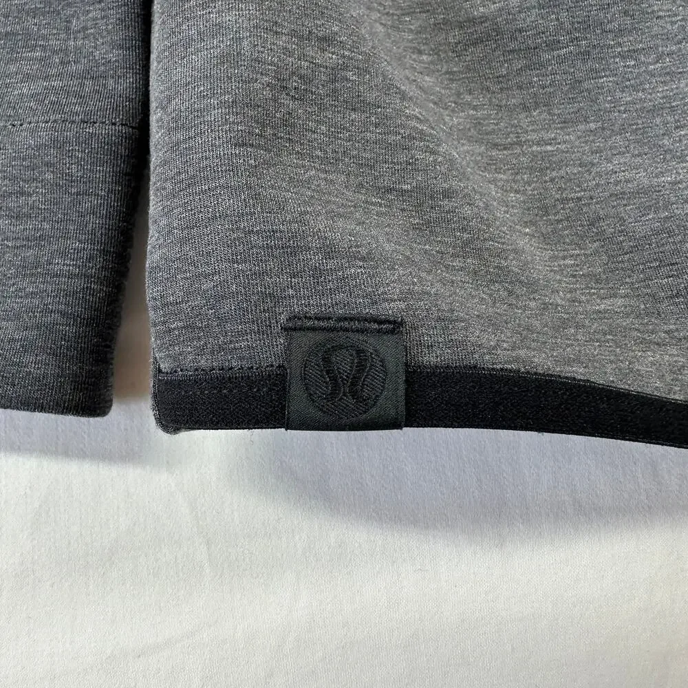 Lululemon Shirt Jacket Mens XS Gray Gridliner Fleece Overshirt Commute City Snap